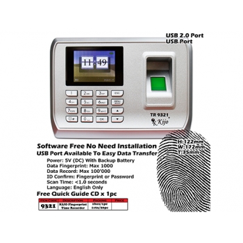 9321 KIJO Fingerprint Time Recorder